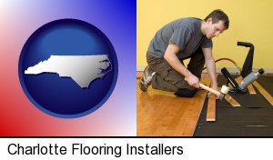 Charlotte, North Carolina - a hardwood flooring installer