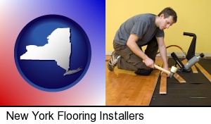 New York, New York - a hardwood flooring installer