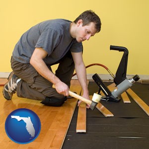 a hardwood flooring installer - with Florida icon